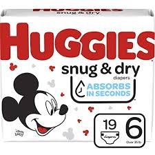 Huggies Snug & Dry Size 6 Jumbo 19X